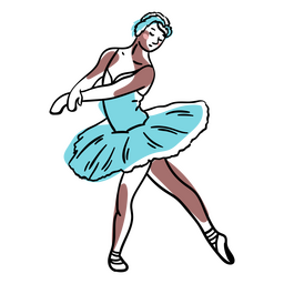 Ballett zarte Ballerina-Tänzerin PNG-Design