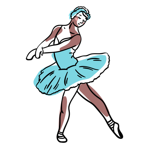 Ballett zarte Ballerina-T?nzerin PNG-Design