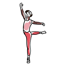 Bailarina delicada Desenho PNG