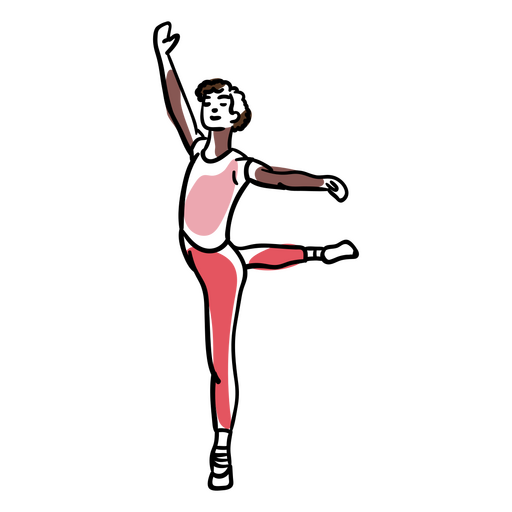 Bailarín de ballet delicado Diseño PNG