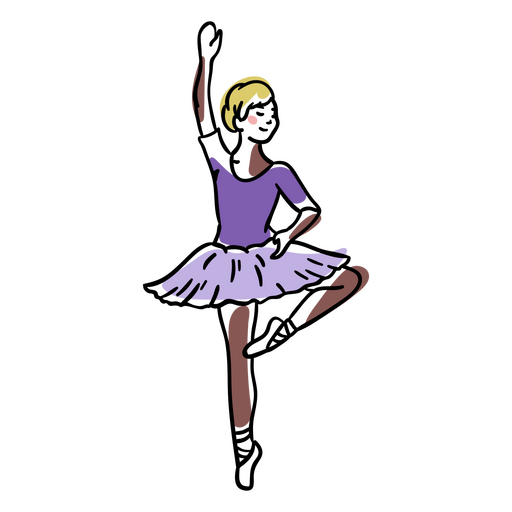 Bailarina de ballet delicada Diseño PNG