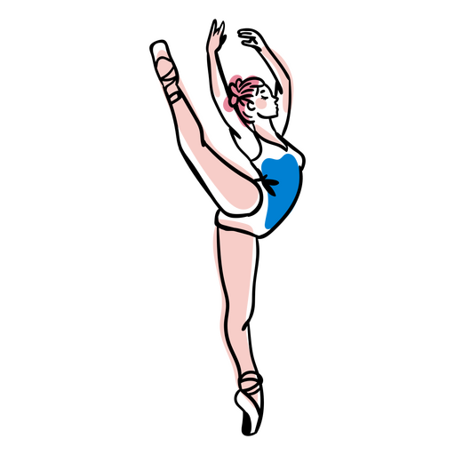 Balletttänzer in eleganter Pose PNG-Design