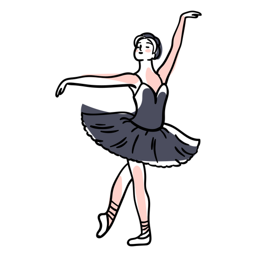 Diseño PNG Y SVG De Silueta De Falda De Bailarina De Ballet De Postura De  Bailarina Para Camisetas