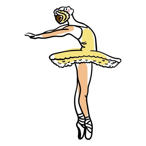 Pessoas de bailarina de pose de balé Desenho PNG