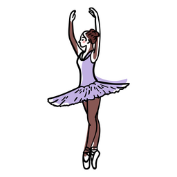 Ballet delicate ballerina people PNG Design