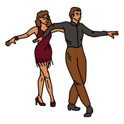 Traditionelle Tänzer im Ballsaal PNG-Design