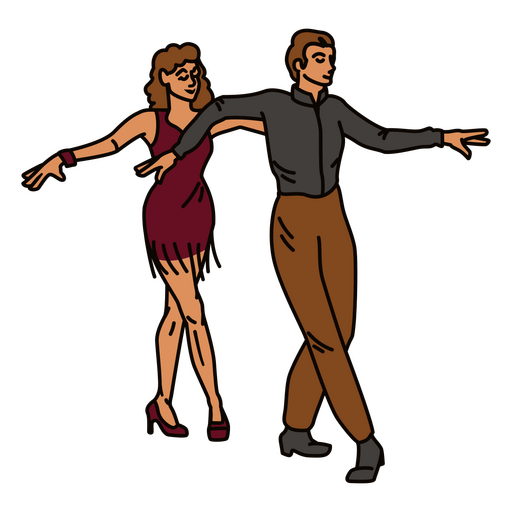 Pessoas de dança tradicional de salão de baile Desenho PNG