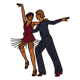 Diseño PNG Y SVG De Gente De Pareja De Baile De Salón Para Camisetas Diseño PNG Y SVG De Gente De Pareja De Baile De Salón Para Camisetas