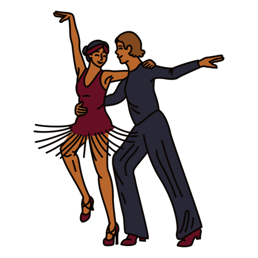 Gente de pareja de baile de salón Diseño PNG