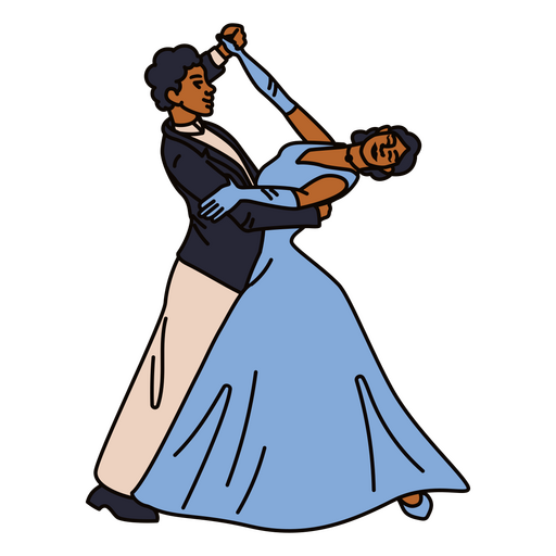 Ballroom elegant dancing people PNG Design