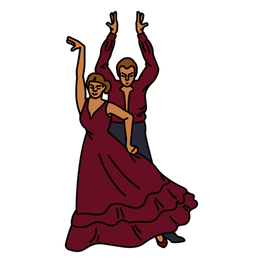 Pessoas de casal dançando elegante de salão de baile Desenho PNG