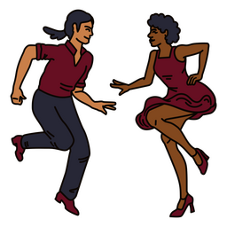 Dancing ballroom couple people PNG Design