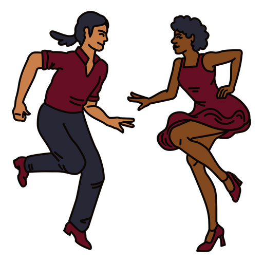 Pareja de baile de salón de baile Diseño PNG