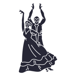 Ballroom traditional dance silhouette PNG Design Transparent PNG