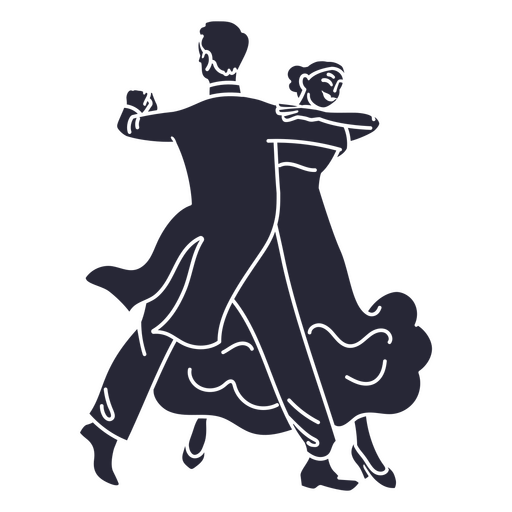 silhueta de dança de salão Desenho PNG