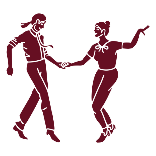 Ballroom elegant dancing silhouette