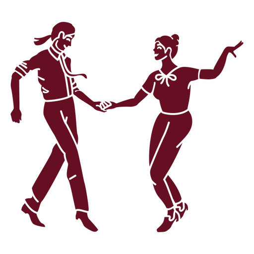 Silhueta de dança elegante de salão de baile Desenho PNG