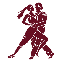 Dancing ballroom silhouette PNG Design