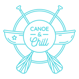 Chill Canoe PNG Design