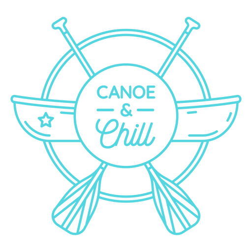 Chill Canoe PNG Design