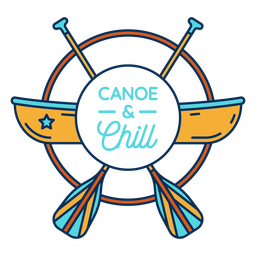 Canoe & Chill PNG Design