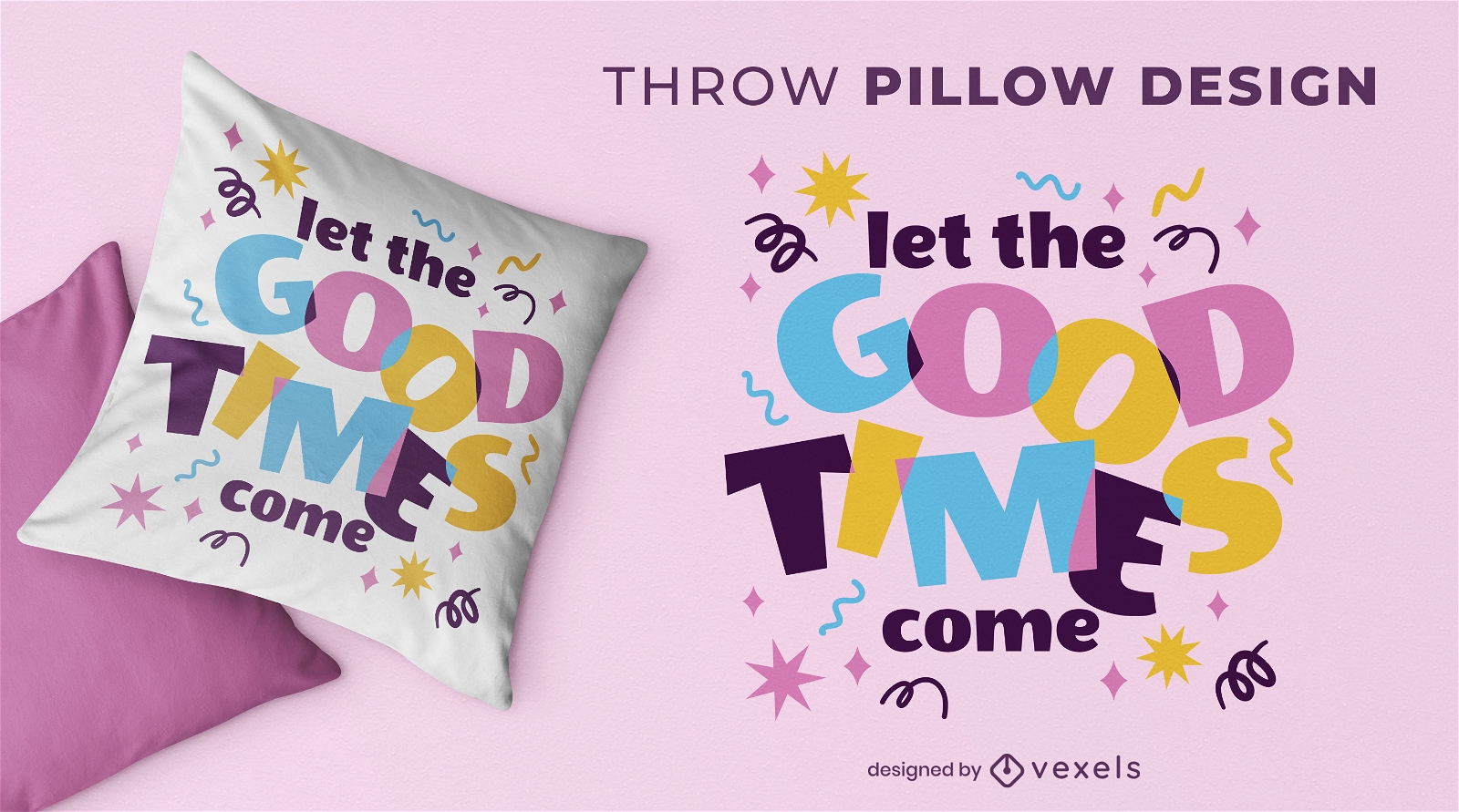 Good times quote throw pillow design
