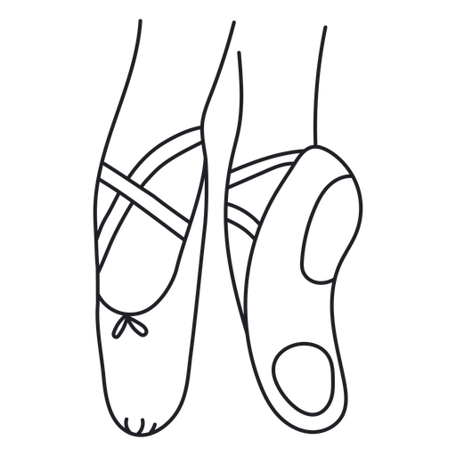 Ballet Pointe Shoes PNG Design