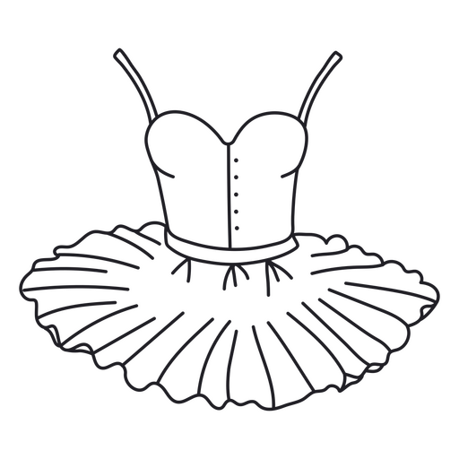 Design PNG E SVG De Silhueta De Tutu Da Bailarina Para Camisetas