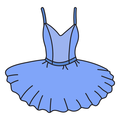 Tutu azul de balé Desenho PNG