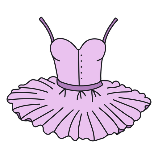 Tutú de ballet morado Diseño PNG