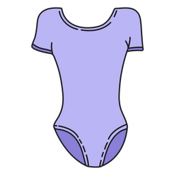 Maillot de ballet morado Diseño PNG