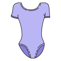Purple Ballet Leotard PNG & SVG Design For T-Shirts