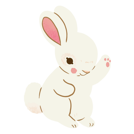 Nettes Häschen-Ostern-Tier PNG-Design