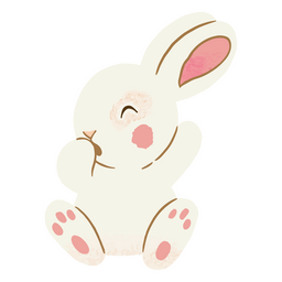 Cute laughing bunny Easter animal PNG Design Transparent PNG