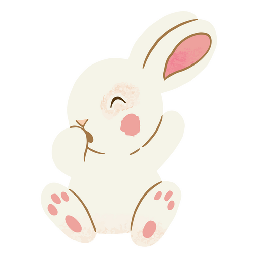Cute laughing bunny Easter animal PNG Design
