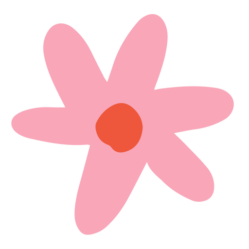 Pastel irregular liso de flor Desenho PNG