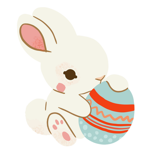 Cute bunny Easter egg animal PNG Design
