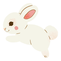 Cute Bunny Jump Easter Animal PNG & SVG Design For T-Shirts