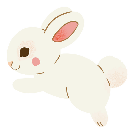 Cute bunny jump Easter animal PNG Design