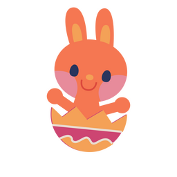 Cute Easter egg rabbit animal PNG Design