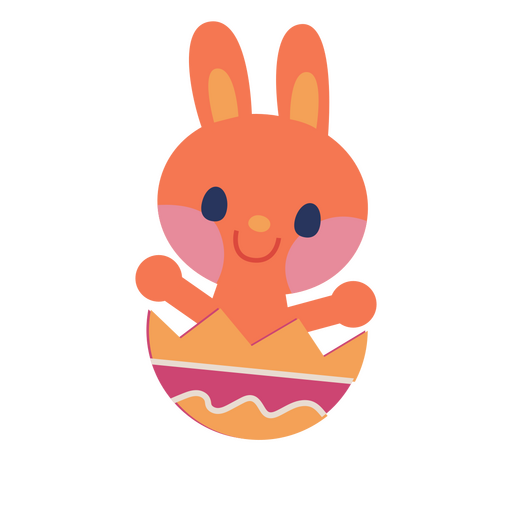 Cute Easter egg rabbit animal PNG Design
