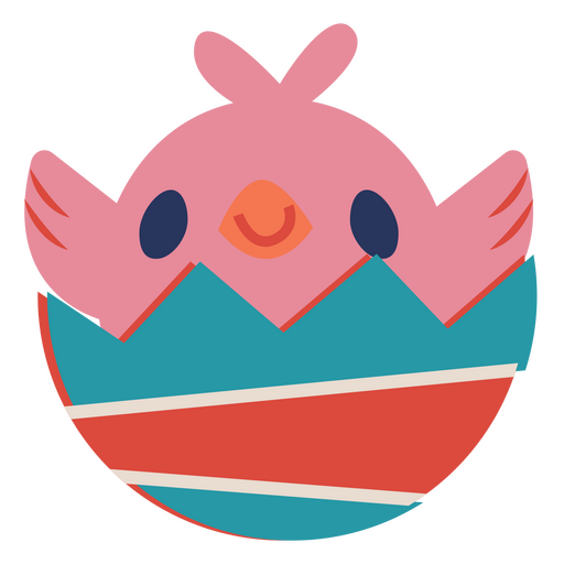 Cute Easter egg chick animal PNG Design