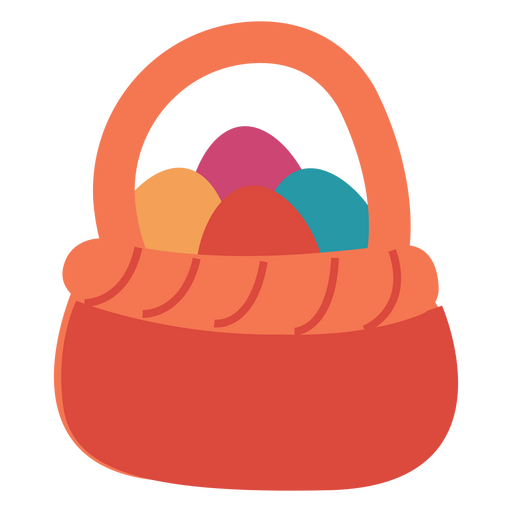 Cute Easter eggs basket PNG Design