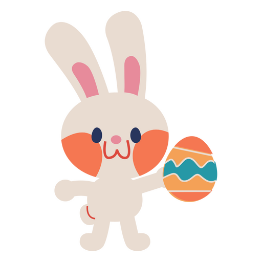 Cute Easter egg bunny animal PNG Design