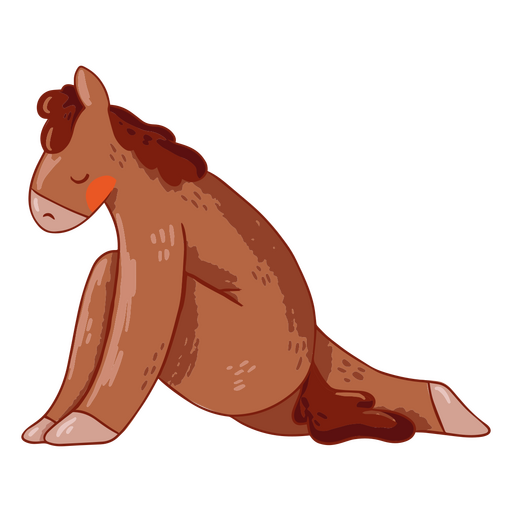 Personagem de ioga animal cavalo Desenho PNG