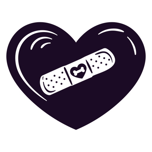 Pet Heart with Bandaid PNG Design