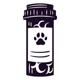 Animal Medicine Pill Bottle PNG Design
