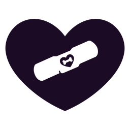 Vet Heart with Bandaid PNG Design