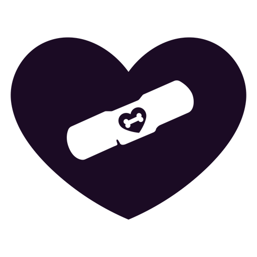 Vet Heart with Bandaid PNG Design