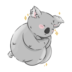 lindo koala durmiendo Diseño PNG
